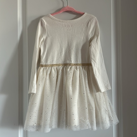 Cat & Jack Brand Girls Cream Colored Holiday Dress - Size 3T - Picture 5 of 5